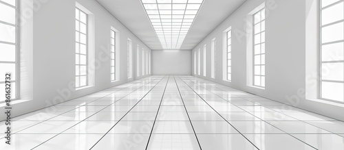 Empty room with raise floor...