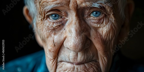 An 80-year-old Man's Incredible Journey. Concept Life accomplishments, challenges faced, lessons learned, wisdom shared, family support