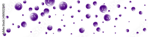 Vitamin D3 round capsules.