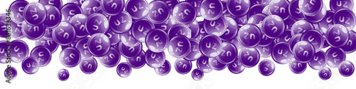 Zinc round capsules scattered randomly.