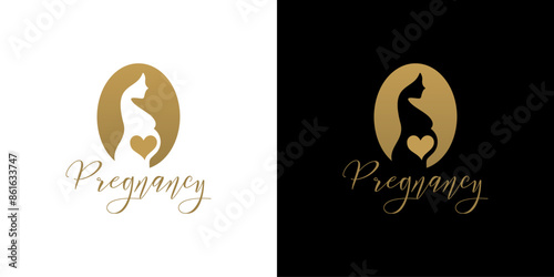 Pregnancy logo design vector inspiration