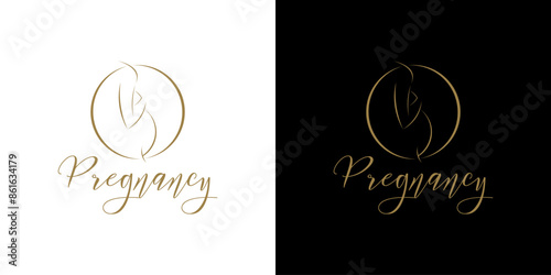 Pregnancy logo line art style