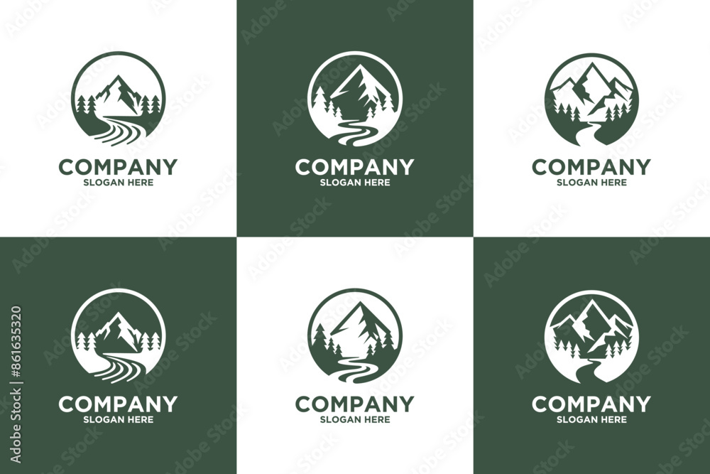 Fototapeta premium Mountain logo collection design template
