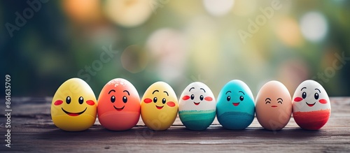 Colorful Easter eggs decora...