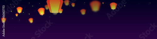 Foto Yi peng festival card.