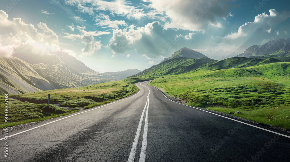 Naklejka premium Journey to Success: Modern Business Midpoint Visualization