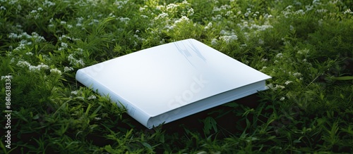 White-covered book with amp...