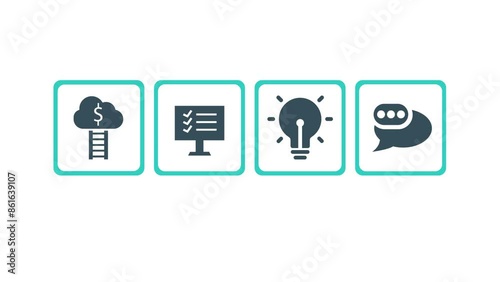 Video Motion Business Infographics symbols