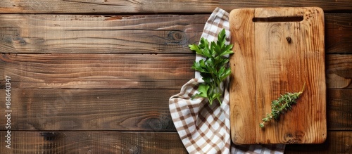 Wooden cutting board and a ...