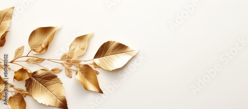 Luxurious gold-plated leave...