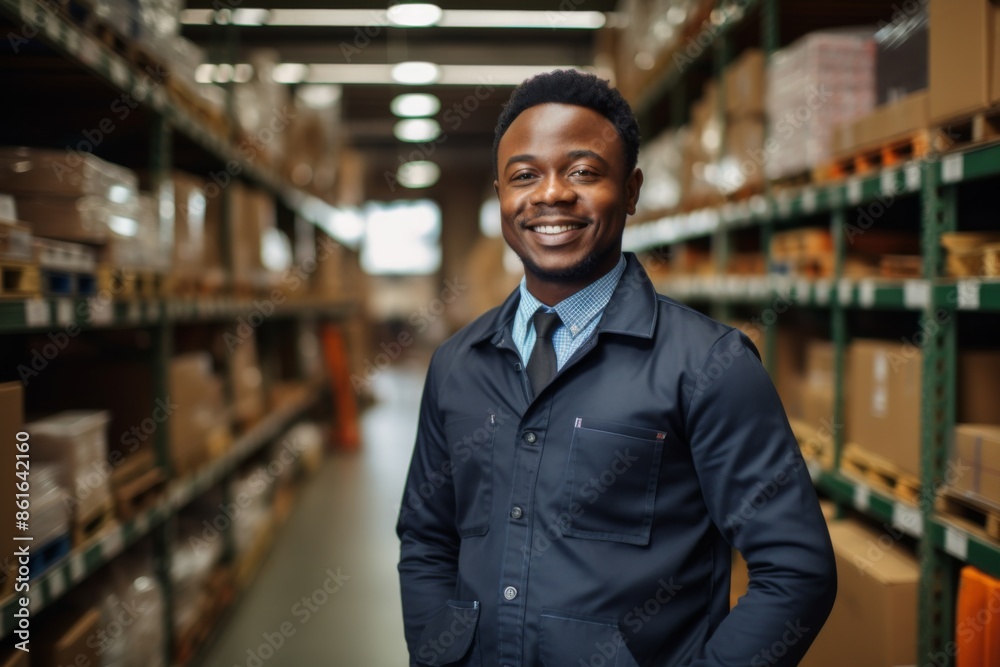 Portrait of a smiling middle aged male worker in tool shop Portrait of a smiling middle aged male worker in tool shop