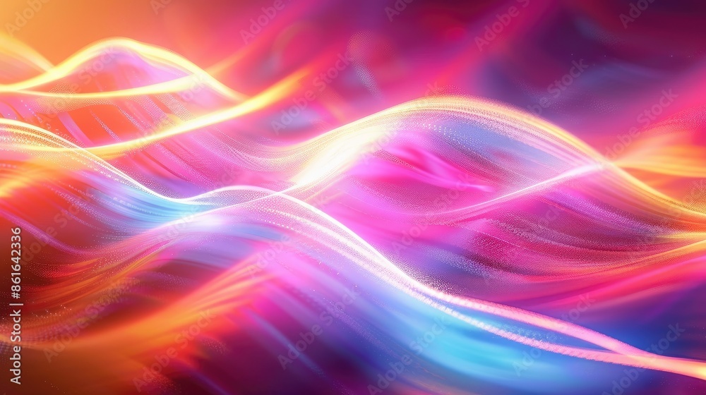 Digital light patterns forming an abstract wave background Digital light patterns forming an abstract wave background