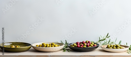 A selection of olives on wh...