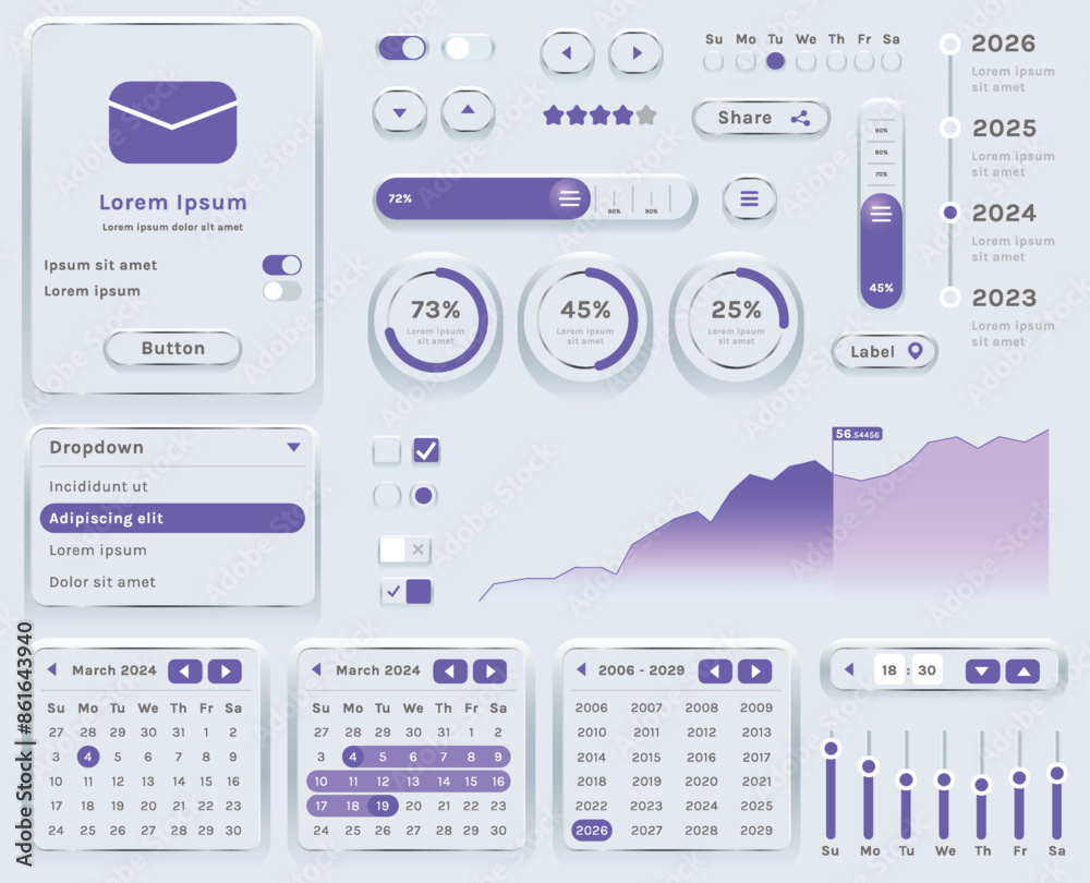 The image shows the interface of a modern app or web application used to track finances or plan events. Basic elements include a set of buttons, menus, and options.