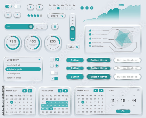 The image shows the interface of a modern app or web application used to track finances or plan events. Basic elements include a set of buttons, menus, and options.