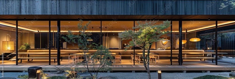 Earthy Minimalist Japanese Style Restaurant Earthy Minimalist Japanese Style Restaurant