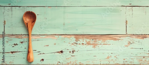 Wooden spoon on wood table ...