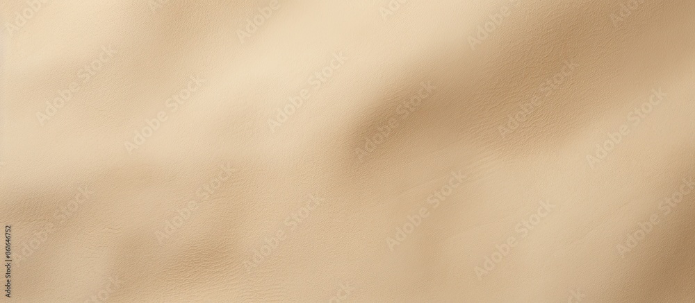 Obraz premium Close-up view of a light beige matte suede background showcasing a seamless sand leather texture, ideal for a copy space image.