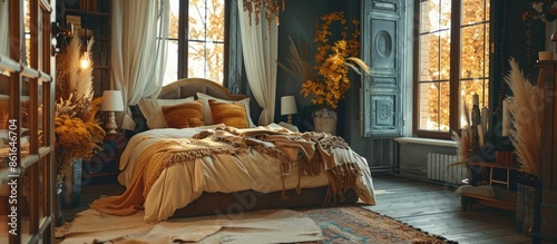 Stylish interior of room wi...