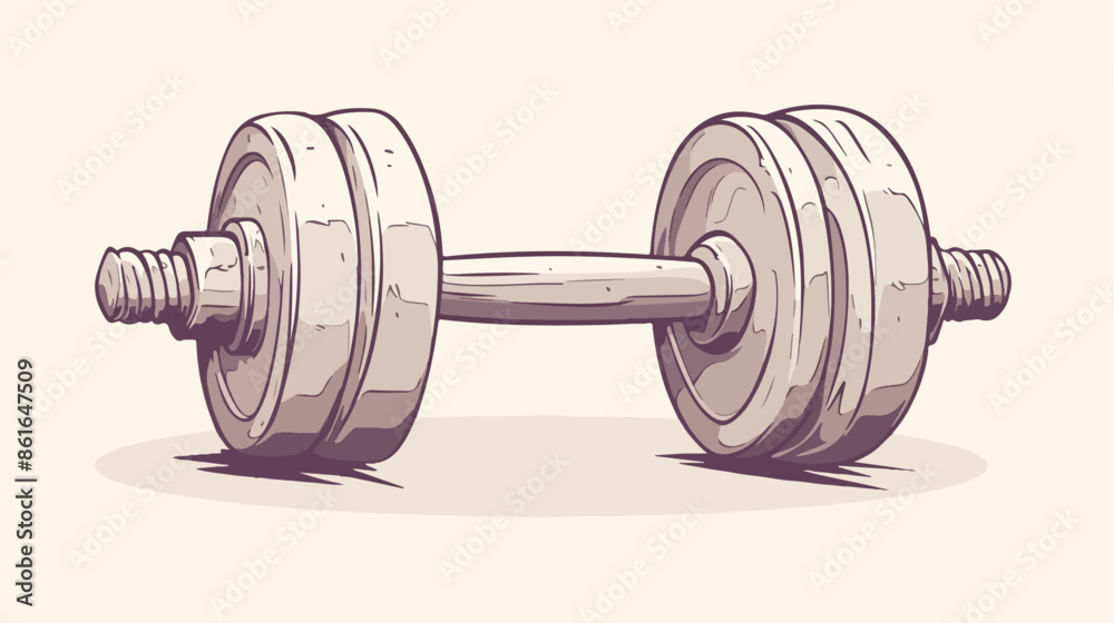 Naklejka premium Dumbbell icon thin line for web and mobile modern