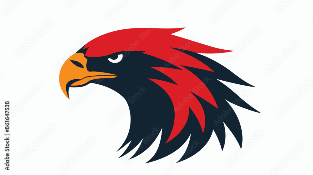 Obraz premium Eagle Royal Logo Template flat vector style isolated