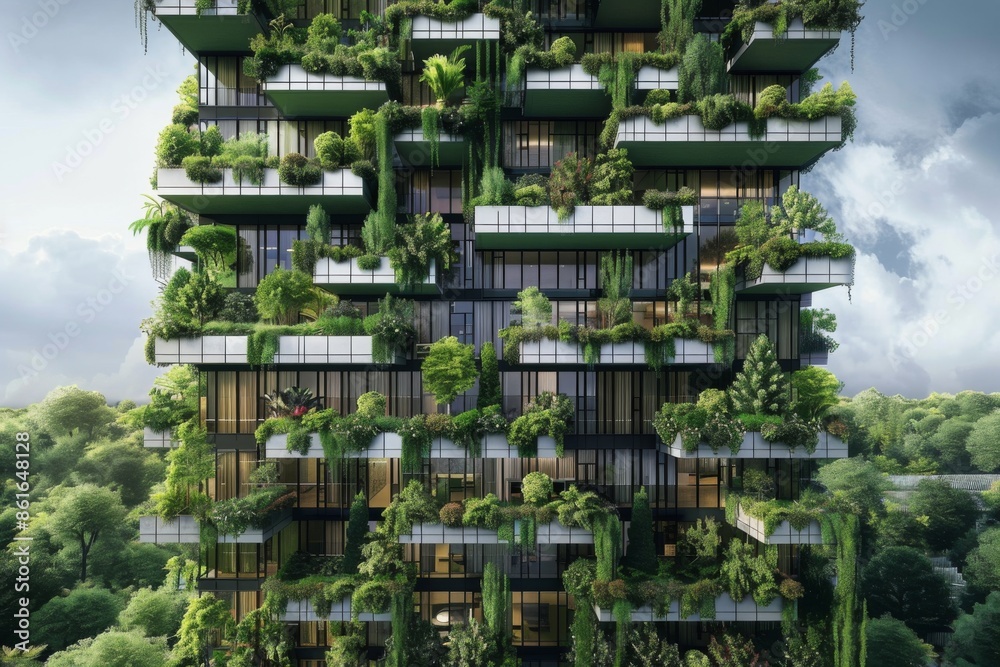 Obraz premium Urban green spaces and rooftop gardens