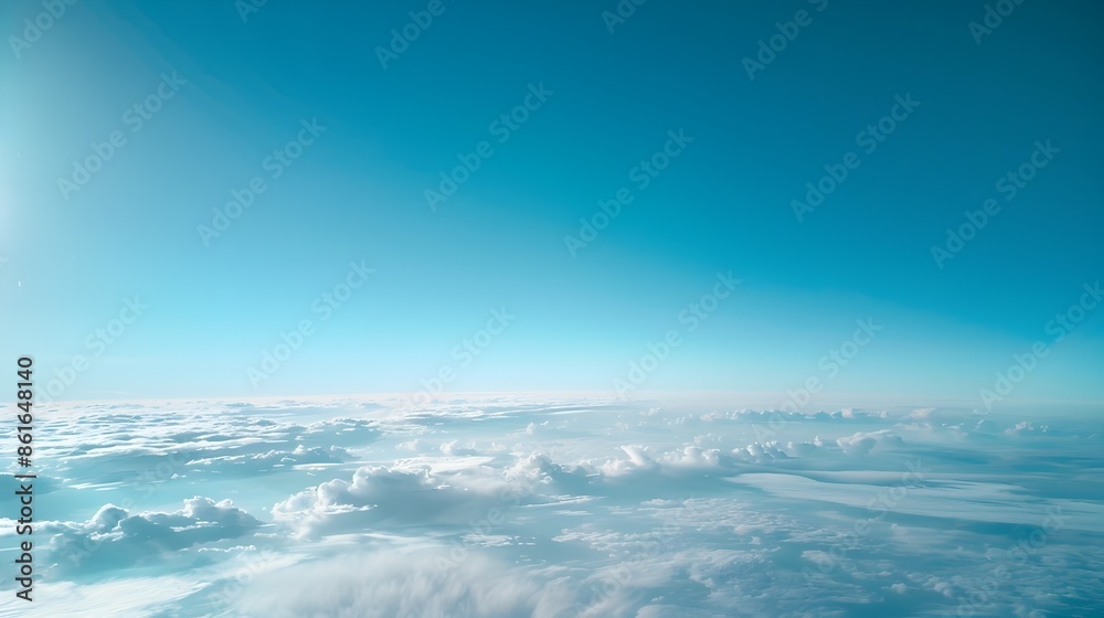Captivating Aerial View of Ethereal Cloudscape in Serene Blue Sky Captivating Aerial View of Ethereal Cloudscape in Serene Blue Sky