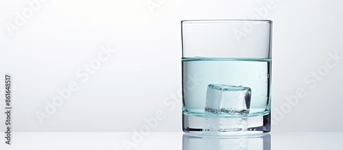 A glass with mineral water ...