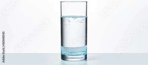 A glass with mineral water ...