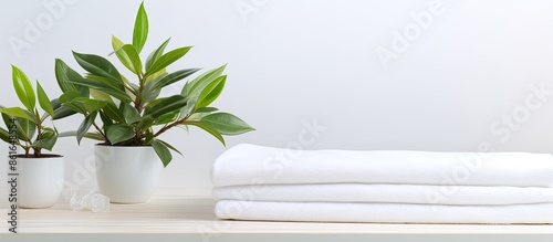 A white table with clean wh...