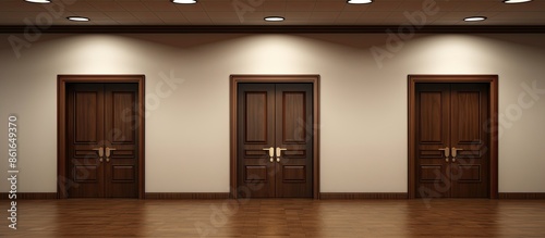 Empty board room doorways i...