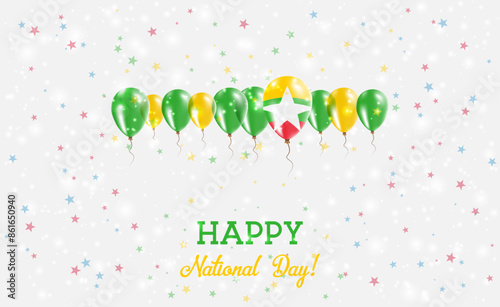 Myanmar Independence Day Sparkling Patriotic