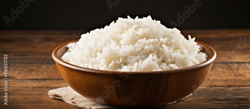 Healthy uncooked rice in a ...
