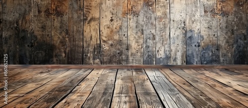 Wooden background with a te...