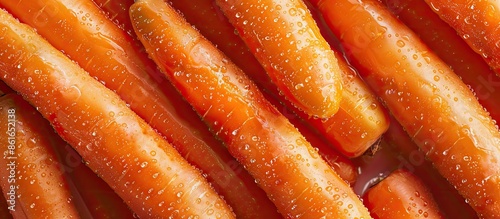 Fresh large orange carrots ...