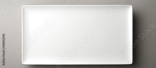 Rectangular white ceramic p...