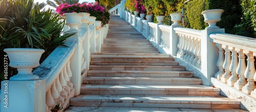 Outdoors stairway in luxury...