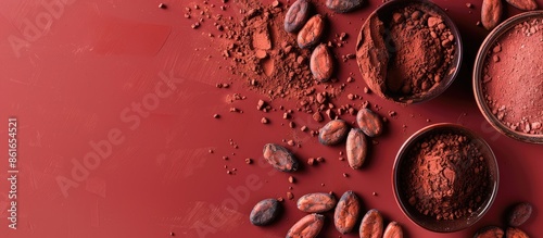 Red background with copy sp...