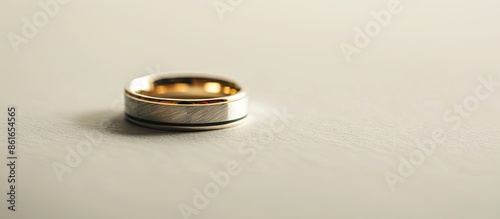 A plain silver and gold wed...