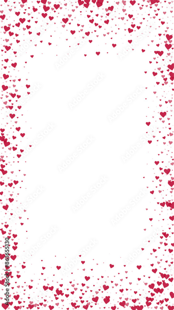 Red hearts scattered on white background. Red hearts scattered on white background.