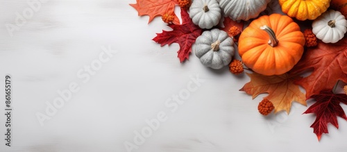 Fall-themed arrangement of ...