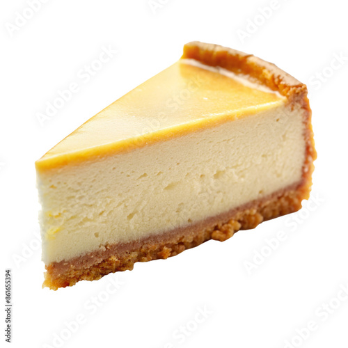 piece of tasty cheesecake on transparent background