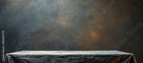 Tablecloth on the empty tab...