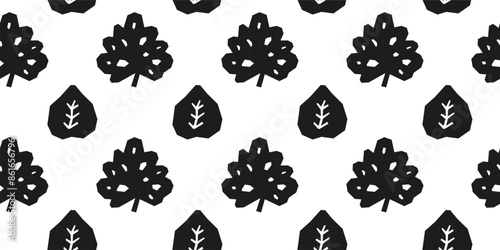 Seamless pattern with modern paper cut exotic jungle leaves. Background with tropical leaves.