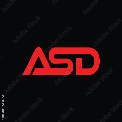 ASD Letter Initial Logo Design Template Vector Illustration