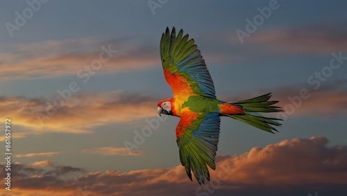 A poem inspired by the graceful flight patterns of parrots at sunrise ai-generated