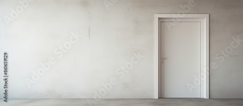 An isolated door set in a b...