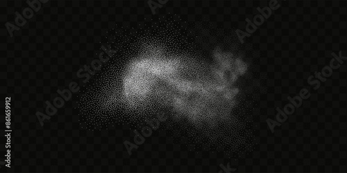 Grainy scatterings of sugar and salt crystals. Splashes of water and snow. Rain overlay effect and sea spray.Vector flour illustration.