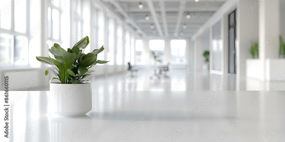 Creating a clean, spacious, and minimalist aesthetic with a white office interior and blurred focus. Concept Office Decor, Minimalist Design, White Interior, Spacious Aesthetic, Blurred Background Creating a clean, spacious, and minimalist aesthetic with a white office interior and blurred focus. Concept Office Decor, Minimalist Design, White Interior, Spacious Aesthetic, Blurred Background