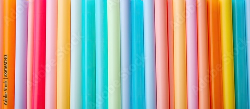 Colorful plastic straws sta...